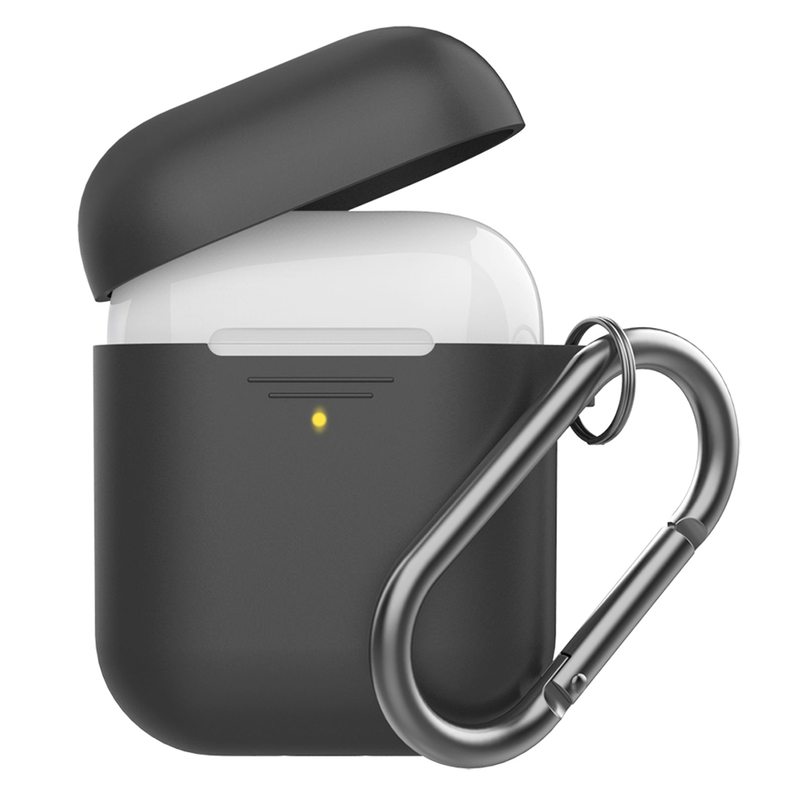 AHASTYLE PT-06-F For AirPods with Charging Case (2016) (2019) AirPods with Wireless Charging Case (2019) Anti-dust Plug Design Splittable Silicone Cover with Hook AHASTYLE PT-06-F For AirPods with Charging Case (2016) (2019) AirPods with Wireless Charging Case (2019) Anti-dust Plug Design Splittable Silicone Cover with Hook